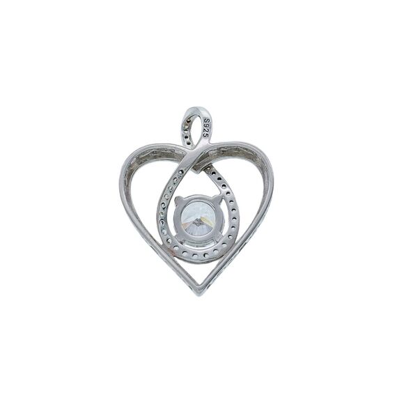 Elegant Silver Heart Pendant - Picture 3 of 5